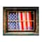 Stupell Industries Patriotic American Flag Rustic Window Festive Home Framed Giclee Art